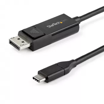 StarTech.com 6,6 pēdu (2 m) USB-C uz DisplayPort 1.2 kabelis 4K 60Hz — divvirzienu DP uz USB-C vai USB-C uz DP reversīvs video adaptera kabelis — HBR2/HDR — USB Type C/Thunderbolt monitora kabelis