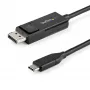 StarTech.com 6,6 pēdu (2 m) USB-C uz DisplayPort 1.2 kabelis 4K 60Hz — divvirzienu DP uz USB-C vai USB-C uz DP reversīvs video adaptera kabelis — HBR2/HDR — USB Type C/Thunderbolt monitora kabelis