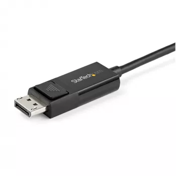 StarTech.com 6,6 pēdu (2 m) USB-C uz DisplayPort 1.2 kabelis 4K 60Hz — divvirzienu DP uz USB-C vai USB-C uz DP reversīvs video adaptera kabelis — HBR2/HDR — USB Type C/Thunderbolt monitora kabelis