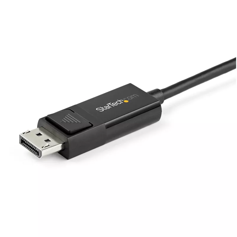 StarTech.com 6,6 pēdu (2 m) USB-C uz DisplayPort 1.2 kabelis 4K 60Hz — divvirzienu DP uz USB-C vai USB-C uz DP reversīvs video adaptera kabelis — HBR2/HDR — USB Type C/Thunderbolt monitora kabelis