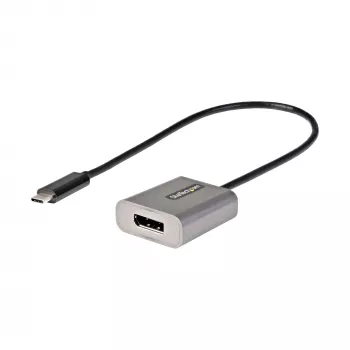 StarTech.com USB C–DisplayPort adapteris – 8K/4K 60 Hz USB-C–DisplayPort 1.4 adaptera sargspraudnis – USB Type-C–DP monitora video pārveidotājs – darbojas ar Thunderbolt 3 – ar 12 collu garu pievienotu kabeli