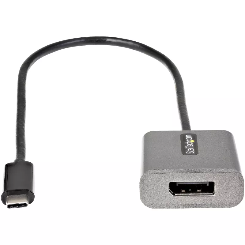 StarTech.com USB C–DisplayPort adapteris – 8K/4K 60 Hz USB-C–DisplayPort 1.4 adaptera sargspraudnis – USB Type-C–DP monitora video pārveidotājs – darbojas ar Thunderbolt 3 – ar 12 collu garu pievienotu kabeli