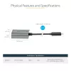 StarTech.com USB C–DisplayPort adapteris – 8K/4K 60 Hz USB-C–DisplayPort 1.4 adaptera sargspraudnis – USB Type-C–DP monitora video pārveidotājs – darbojas ar Thunderbolt 3 – ar 12 collu garu pievienotu kabeli