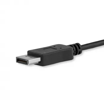 StarTech.com 3 pēdas/1 m USB-C uz DisplayPort 1.2 kabelis 4K 60 Hz — USB-C uz DisplayPort adaptera kabelis — HBR2 — USB Type-C DP Alt Mode uz DP monitora video kabelis — darbojas ar Thunderbolt 3 — melns