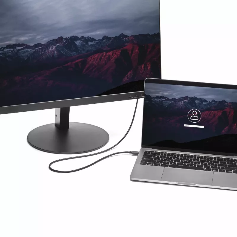 StarTech.com 3 pēdas/1 m USB-C uz DisplayPort 1.2 kabelis 4K 60 Hz — USB-C uz DisplayPort adaptera kabelis — HBR2 — USB Type-C DP Alt Mode uz DP monitora video kabelis — darbojas ar Thunderbolt 3 — melns