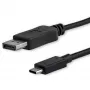 StarTech.com 1,8 m USB-C uz DisplayPort 1.2 kabelis 4K 60 Hz — USB-C uz DisplayPort adaptera kabelis HBR2 — USB Type-C DP alt režīma uz DP monitora video kabelis — darbojas ar Thunderbolt 3 — melns