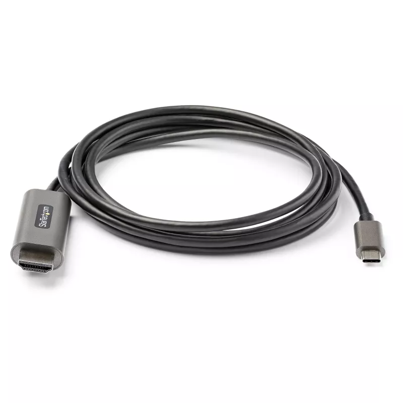 StarTech.com 6 pēdas (2 m) USB-C uz HDMI kabelis 4K 60Hz ar HDR10 - Ultra HD USB Type-C uz 4K HDMI 2.0b video adaptera kabelis - USB-C uz HDMI HDR monitors/displeja pārveidotājs - DP 1.4 Alt Mode HBR3