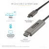 StarTech.com 6 pēdas (2 m) USB-C uz HDMI kabelis 4K 60Hz ar HDR10 - Ultra HD USB Type-C uz 4K HDMI 2.0b video adaptera kabelis - USB-C uz HDMI HDR monitors/displeja pārveidotājs - DP 1.4 Alt Mode HBR3