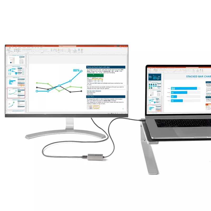 StarTech.com USB C uz Mini DisplayPort adapteris - 4K 60Hz USB-C uz mDP adaptera pārveidotājs - USB Type-C uz Mini DP monitors - Video pārveidotājs - Darbojas ar Thunderbolt 3 - 12 collu garš pievienots kabelis - Uzlabota CDP2MDP versija