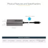 StarTech.com USB C uz Mini DisplayPort adapteris - 4K 60Hz USB-C uz mDP adaptera pārveidotājs - USB Type-C uz Mini DP monitors - Video pārveidotājs - Darbojas ar Thunderbolt 3 - 12 collu garš pievienots kabelis - Uzlabota CDP2MDP versija