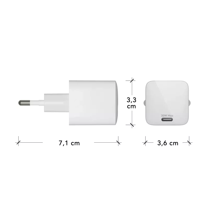 dbramante1928 re-charge Pro - EU sienas lādētājs - USB-C 30W - W
