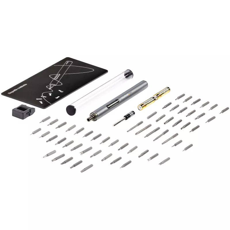 StarTech.com 55-Bit Electric Precision Screwdriver Set - Portable Cordless baterija Powered Bit Driver Kit for Electronic, Laptop, Computers, Tablet & Phone Repairs - Magnetic Work Pad