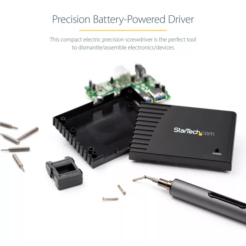 StarTech.com 55-Bit Electric Precision Screwdriver Set - Portable Cordless baterija Powered Bit Driver Kit for Electronic, Laptop, Computers, Tablet & Phone Repairs - Magnetic Work Pad
