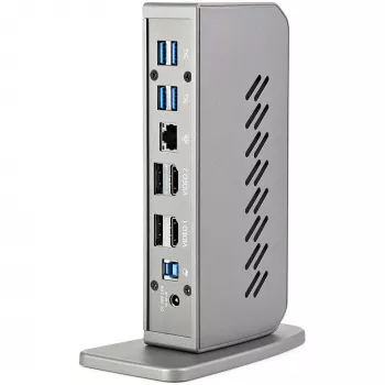 StarTech.com USB-C USB-A dokstacija - hibrīda universālā USB 3.0 dokstacija USB-C vai USB-A klēpjdatoram - divu monitoru 4K 60Hz HDMI/DisplayPort - 6x USB-A, GbE - USB 3.1 Gen 1 - Windows/Mac