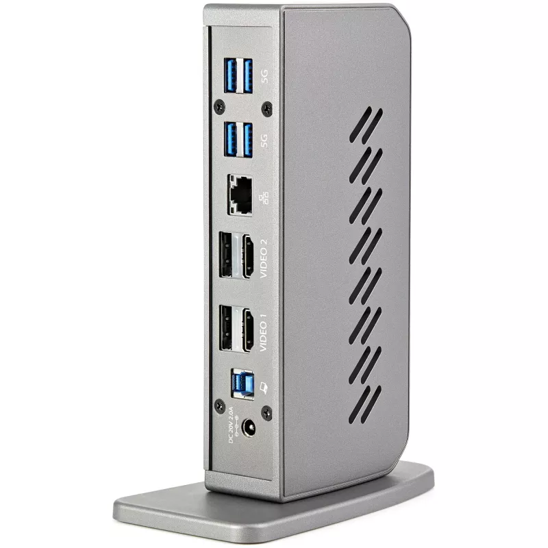 StarTech.com USB-C USB-A dokstacija - hibrīda universālā USB 3.0 dokstacija USB-C vai USB-A klēpjdatoram - divu monitoru 4K 60Hz HDMI/DisplayPort - 6x USB-A, GbE - USB 3.1 Gen 1 - Windows/Mac