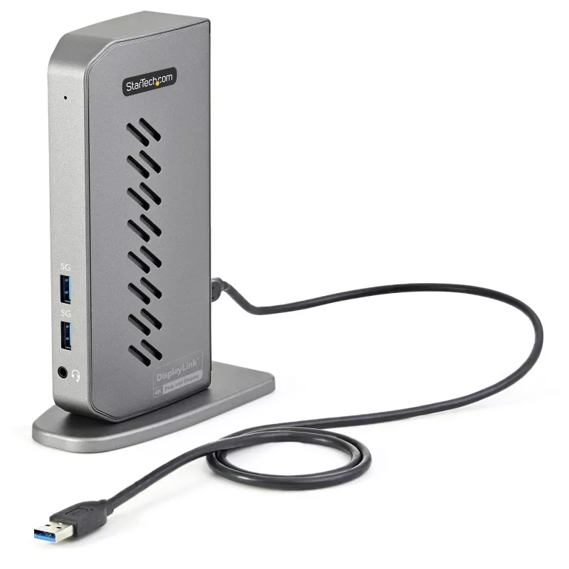StarTech.com USB-C USB-A dokstacija - hibrīda universālā USB 3.0 dokstacija USB-C vai USB-A klēpjdatoram - divu monitoru 4K 60Hz HDMI/DisplayPort - 6x USB-A, GbE - USB 3.1 Gen 1 - Windows/Mac