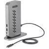 StarTech.com USB-C USB-A dokstacija - hibrīda universālā USB 3.0 dokstacija USB-C vai USB-A klēpjdatoram - divu monitoru 4K 60Hz HDMI/DisplayPort - 6x USB-A, GbE - USB 3.1 Gen 1 - Windows/Mac