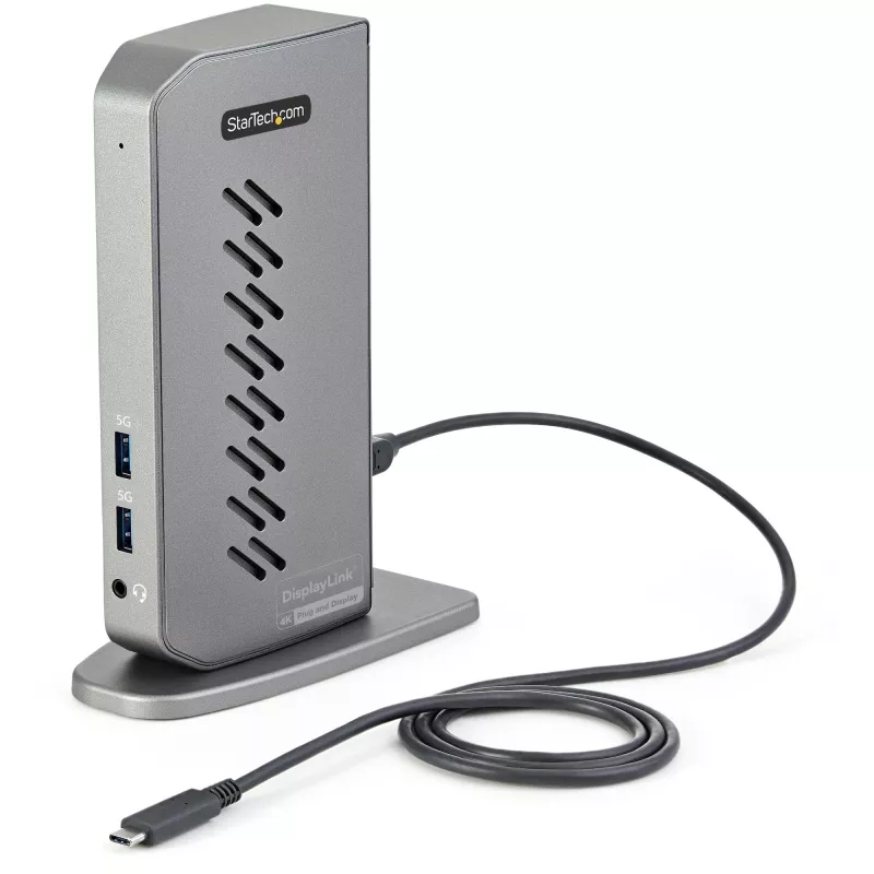 StarTech.com USB-C USB-A dokstacija - hibrīda universālā USB 3.0 dokstacija USB-C vai USB-A klēpjdatoram - divu monitoru 4K 60Hz HDMI/DisplayPort - 6x USB-A, GbE - USB 3.1 Gen 1 - Windows/Mac