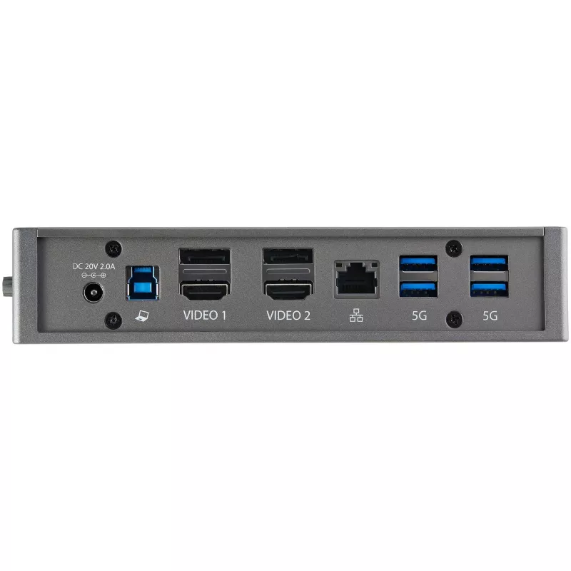 StarTech.com USB-C USB-A dokstacija - hibrīda universālā USB 3.0 dokstacija USB-C vai USB-A klēpjdatoram - divu monitoru 4K 60Hz HDMI/DisplayPort - 6x USB-A, GbE - USB 3.1 Gen 1 - Windows/Mac