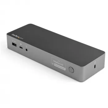 StarTech.com universāla klēpjdatoru dokstacija, hibrīda USB-C un USB-A dokstacija, divi 4K DP un HDMI, 100W PD, Mac/Windows/Chrome OS, 4x USB 5Gbps centrmezgls, GbE