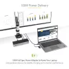 StarTech.com universāla klēpjdatoru dokstacija, hibrīda USB-C un USB-A dokstacija, divi 4K DP un HDMI, 100W PD, Mac/Windows/Chrome OS, 4x USB 5Gbps centrmezgls, GbE