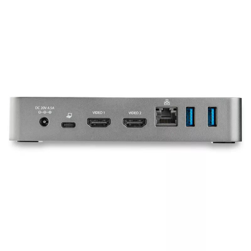 StarTech.com USB-C dokstacija - divu monitoru 1080p HDMI klēpjdatora pieslēgvieta - 65 W strāvas padeve - 1x USB-C, 3x USB-A, Ethernet - divu video displeju USB 3.1 Gen 1 Type-C dokstacija - Mac un Windows