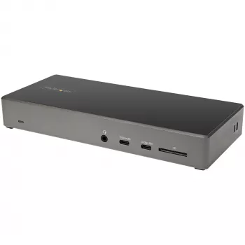 StarTech.com USB C dokstacija – trīskāršs 4K monitors USB Type-C dokstacija – 100 W Power Delivery – DP 1.4 Alt režīms un DSC, 2x DisplayPort 1.4/HDMI 2.0 – 6xUSB (2x 10 Gbps) – Windows/Chrome