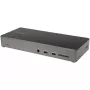 StarTech.com USB C dokstacija – trīskāršs 4K monitors USB Type-C dokstacija – 100 W Power Delivery – DP 1.4 Alt režīms un DSC, 2x DisplayPort 1.4/HDMI 2.0 – 6xUSB (2x 10 Gbps) – Windows/Chrome