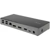 StarTech.com USB C dokstacija – trīskāršs 4K monitors USB Type-C dokstacija – 100 W Power Delivery – DP 1.4 Alt režīms un DSC, 2x DisplayPort 1.4/HDMI 2.0 – 6xUSB (2x 10 Gbps) – Windows/Chrome