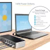 StarTech.com USB C dokstacija - 4K 60Hz četru monitoru DisplayPort un HDMI - universāla USB-C dokstacija ar 100W Power Delivery - USB centrmezgls ar 1x USB Type-C un 3x USB-A, Ethernet, Audio