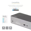 StarTech.com USB C dokstacija - 4K 60Hz četru monitoru DisplayPort un HDMI - universāla USB-C dokstacija ar 100W Power Delivery - USB centrmezgls ar 1x USB Type-C un 3x USB-A, Ethernet, Audio