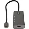 StarTech.com USB C vairāku pieslēgvietu adapteris — USB-C uz HDMI 2.0b 4K 60Hz (HDR10), 100 W strāvas padeves caurlaide, 4 portu USB 3.0 centrmezgls — USB Type-C mini dokstacija — 12 collu (30 cm) garš pievienots kabelis