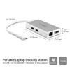 StarTech.com USB-C daudzportu adapteris — USB-C ceļojumu dokstacija ar 4K HDMI, 60 W strāvas padeves caurlaidi, GbE, 2 pieslēgvietu USB-A 3.0 centrmezglu — pārnēsājama mini USB Type-C dokstacija klēpjdatoram — balta