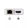 StarTech.com USB-C daudzportu adapteris — USB-C ceļojumu dokstacija ar 4K HDMI, 60 W strāvas padeves caurlaidi, GbE, 2 pieslēgvietu USB-A 3.0 centrmezglu — pārnēsājama mini USB Type-C dokstacija klēpjdatoram — balta