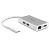 StarTech.com USB-C daudzportu adapteris — USB-C ceļojumu dokstacija ar 4K HDMI, 60 W strāvas padeves caurlaidi, GbE, 2 pieslēgvietu USB-A 3.0 centrmezglu — pārnēsājama mini USB Type-C dokstacija klēpjdatoram — balta