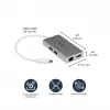 StarTech.com USB-C daudzportu adapteris — USB-C ceļojumu dokstacija ar 4K HDMI, 60 W strāvas padeves caurlaidi, GbE, 2 pieslēgvietu USB-A 3.0 centrmezglu — pārnēsājama mini USB Type-C dokstacija klēpjdatoram — balta