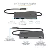 StarTech.com USB C daudzportu adapteris - USB-C uz 4K HDMI, 100W jaudas piegādes caurlaide, SD/MicroSD slots, 3 portu USB 3.0 centrmezgls - USB Type-C mini dokstacija - 12 inch (30cm) garš pievienots kabelis