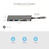 StarTech.com USB C daudzportu adapteris - USB-C uz 4K HDMI, 100W jaudas piegādes caurlaide, SD/MicroSD slots, 3 portu USB 3.0 centrmezgls - USB Type-C mini dokstacija - 12 inch (30cm) garš pievienots kabelis