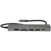 StarTech.com USB-C daudzportu adaptera centrmezgls, USB-C uz 4K 60Hz HDMI, Gigabit Ethernet un 100W klēpjdatora uzlāde Macbook Pro / Air un Windows