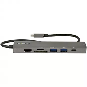 StarTech.com USB-C daudzportu adaptera centrmezgls, USB-C uz 4K 60Hz HDMI, Gigabit Ethernet un 100W klēpjdatora uzlāde Macbook Pro / Air un Windows