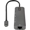 StarTech.com USB-C daudzportu adaptera centrmezgls, USB-C uz 4K 60Hz HDMI, Gigabit Ethernet un 100W klēpjdatora uzlāde Macbook Pro / Air un Windows