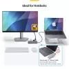 StarTech.com USB-C daudzportu adaptera centrmezgls, USB-C uz 4K 60Hz HDMI, Gigabit Ethernet un 100W klēpjdatora uzlāde Macbook Pro / Air un Windows
