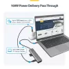 StarTech.com USB-C daudzportu adaptera centrmezgls, USB-C uz 4K 60Hz HDMI, Gigabit Ethernet un 100W klēpjdatora uzlāde Macbook Pro / Air un Windows
