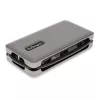 StarTech.com USB-C daudzportu adapteris - 4K 60Hz HDMI/DP - 3 portu USB centrmezgls - 100 W Power Delivery caurlaide - GbE - Ceļojumu mini dokstacija ar uzlādi - 1 pēdu/30 cm aptinamais kabelis