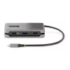 StarTech.com USB-C daudzportu adapteris - 4K 60Hz HDMI/DP - 3 portu USB centrmezgls - 100 W Power Delivery caurlaide - GbE - Ceļojumu mini dokstacija ar uzlādi - 1 pēdu/30 cm aptinamais kabelis