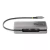 StarTech.com USB-C daudzportu adapteris - 4K 60Hz HDMI/DP - 3 portu USB centrmezgls - 100 W Power Delivery caurlaide - GbE - Ceļojumu mini dokstacija ar uzlādi - 1 pēdu/30 cm aptinamais kabelis