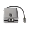 StarTech.com USB-C daudzportu adapteris - 4K 60Hz HDMI/DP - 3 portu USB centrmezgls - 100 W Power Delivery caurlaide - GbE - Ceļojumu mini dokstacija ar uzlādi - 1 pēdu/30 cm aptinamais kabelis