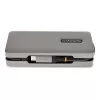 StarTech.com USB-C daudzportu adapteris - 4K 60Hz HDMI/DP - 3 portu USB centrmezgls - 100 W Power Delivery caurlaide - GbE - Ceļojumu mini dokstacija ar uzlādi - 1 pēdu/30 cm aptinamais kabelis
