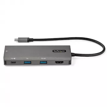 StarTech.com USB C daudzportu adapteris - 10Gbps USB Type-C mini dokstacija ar 4K 30Hz HDMI - 100W strāvas padeves caurlaide - 3 portu USB centrmezgls, GbE - USB 3.1/3.2 Gen 2 klēpjdatora dokstacija - 10 collu kabelis