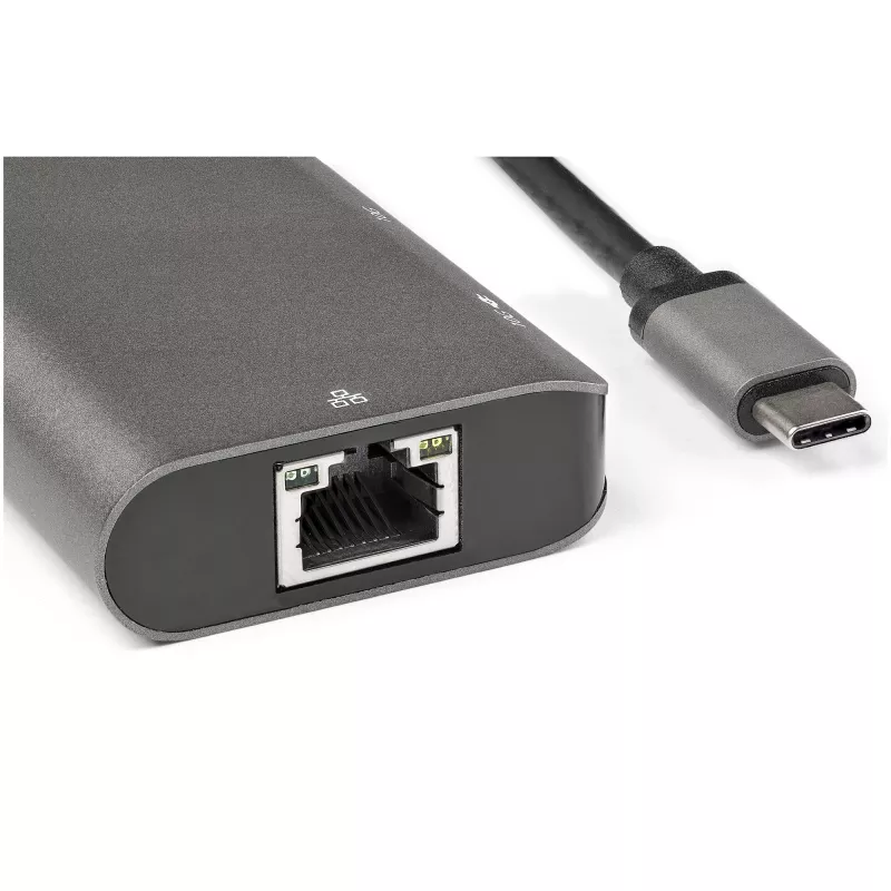 StarTech.com USB C daudzportu adapteris - 10Gbps USB Type-C mini dokstacija ar 4K 30Hz HDMI - 100W strāvas padeves caurlaide - 3 portu USB centrmezgls, GbE - USB 3.1/3.2 Gen 2 klēpjdatora dokstacija - 10 collu kabelis